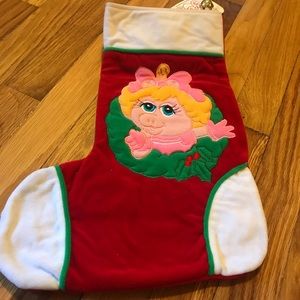RARE NWT Muppet Babies Miss Piggy Stocking